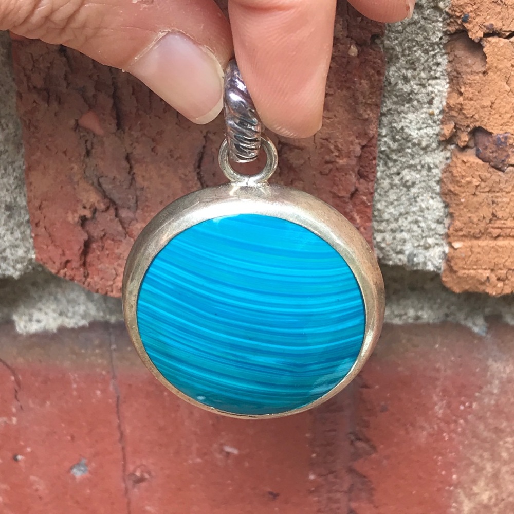 SS Chrysocolla Pendant